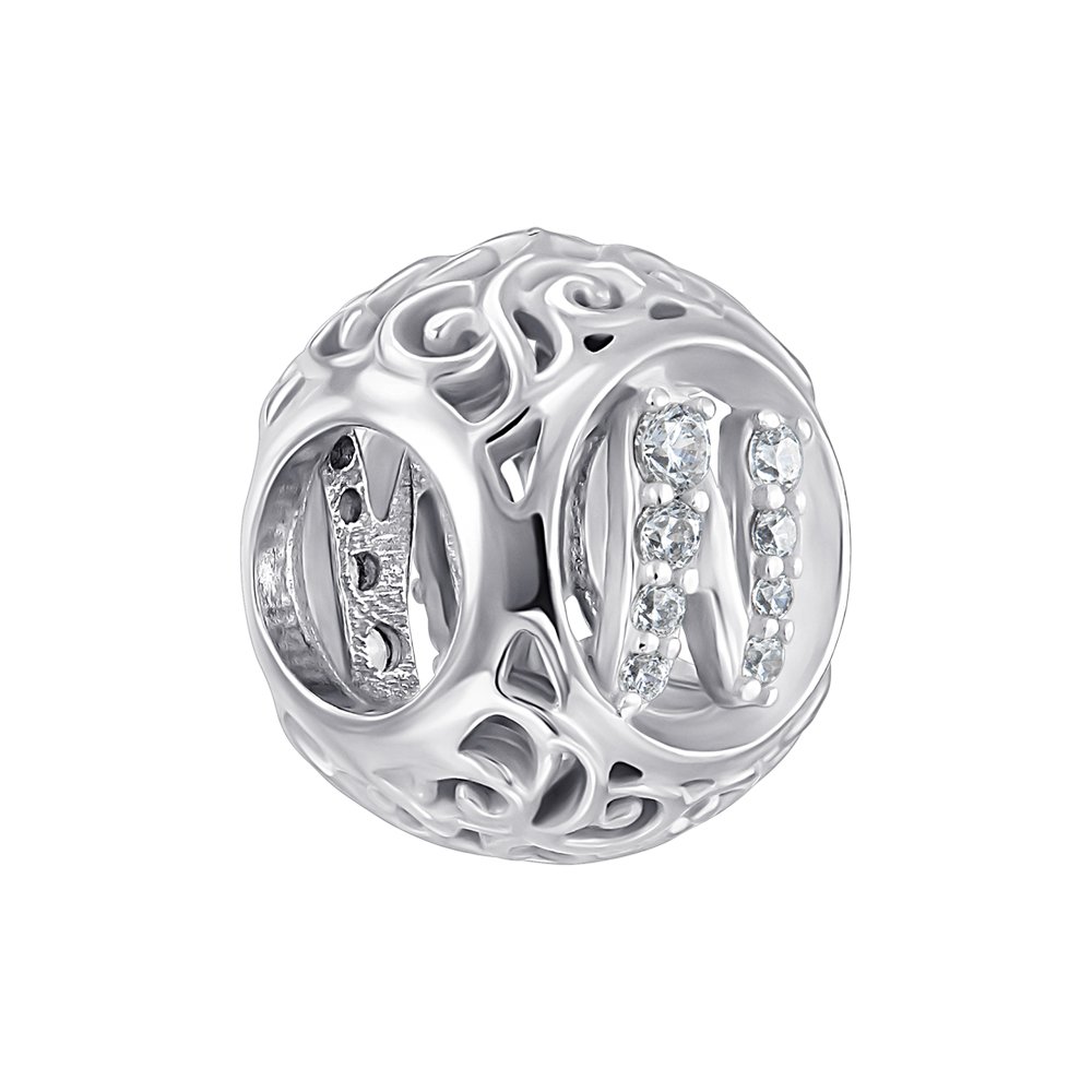 

Шарм из серебра с фианитами 000150706 без размера