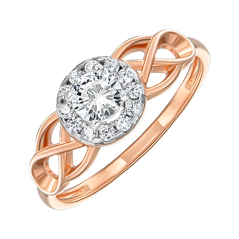 

Золотое кольцо с фианитами 000150949 16 размера