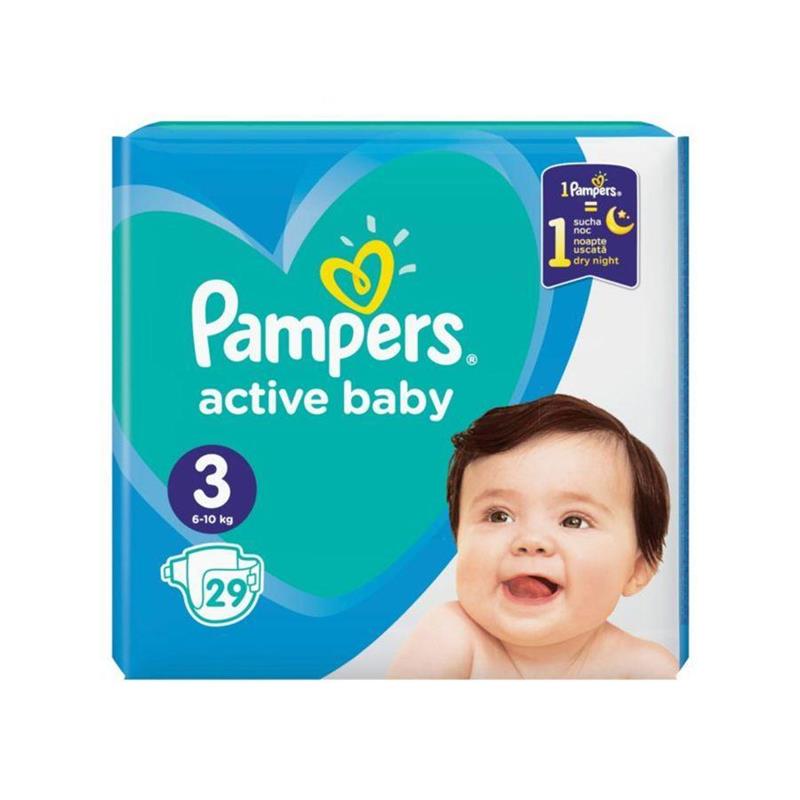 

Дитячі підгузки Pampers Active baby 6-10 кг 29шт (bc-356370)