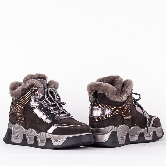 

Женские кроссовки зима Allshoes 148140 Коричневый р.36 (22,5 см.)