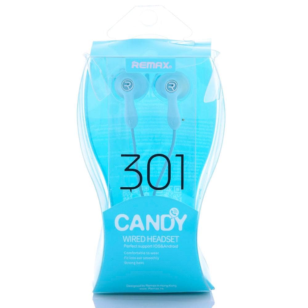 

Наушники Remax Candy 303/305 голубой (1523)