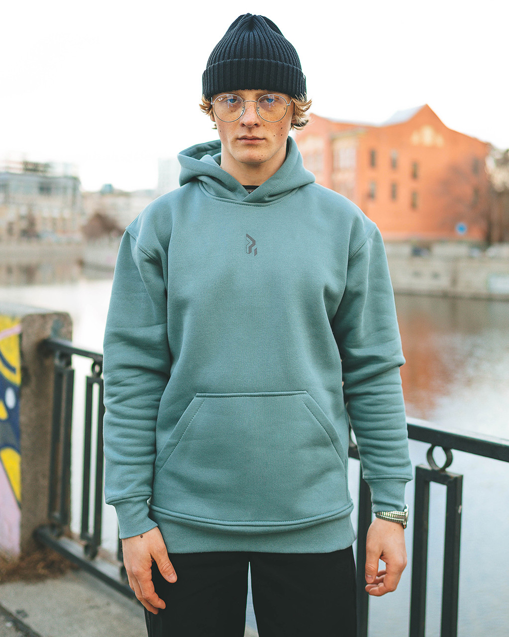 

Теплое худи оверсайз Огонь Пушка Classic 2.0 темная мята XL