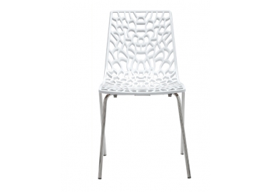 

Cтул для кухни, террасы, ресторана GRANDSOLEIL GROOVE bianco lucido Грув белый глянец S3344B