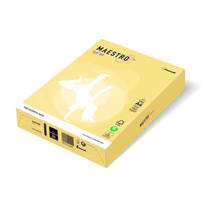 

Бумага цветная А4 250л Maestro Color желтый Pastell 160г/м2 YE23 Yellow