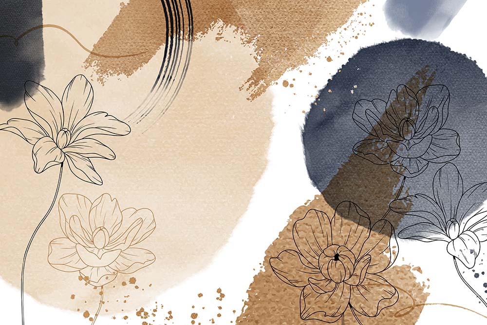 

Фотообои ArtSide Лилии с геометрией (20408202141) Глянец