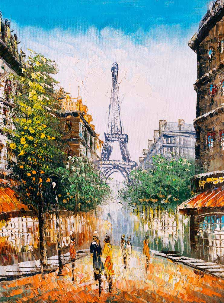 

Фотообои ArtSide Париж маслом (485533348) Холст