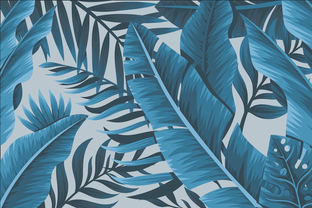 

Фотообои ArtSide Синие листья (161020188_3) Жаккард