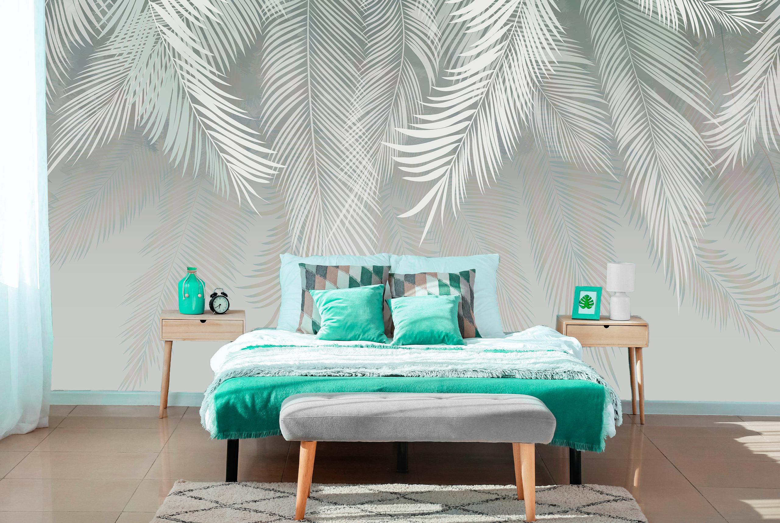 

Фотообои на самоклеющейся основе Walldeco Белые листья 475x300 Лоск