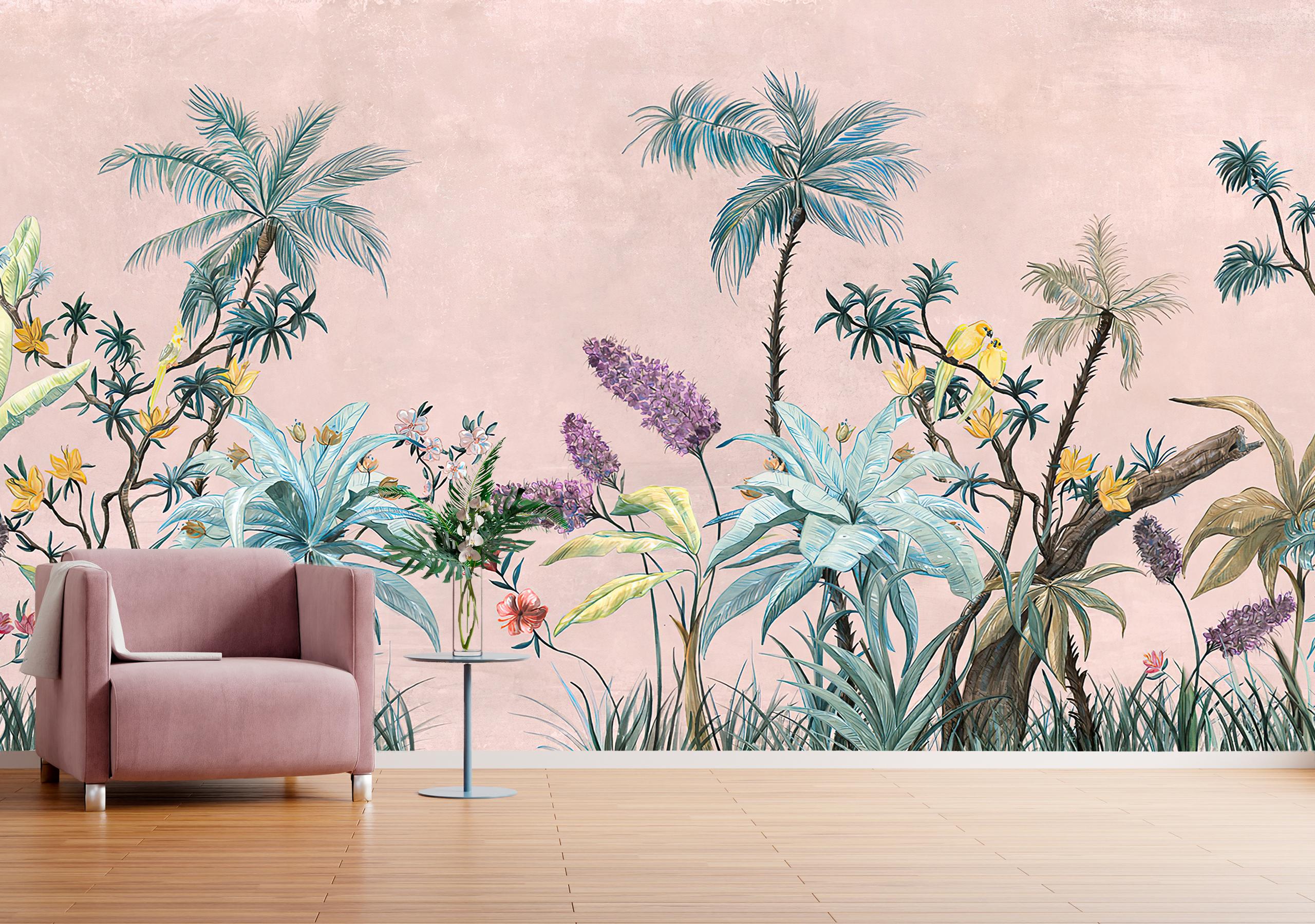 

Виниловые Фотообои Walldeco Разноцветные пальмы 285x190 Деко
