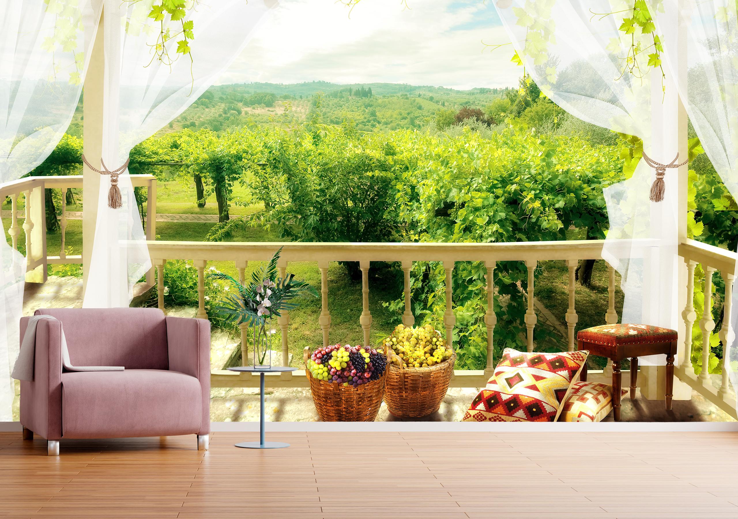 

Виниловые Фотообои Walldeco Виноград 300x200 Диамант