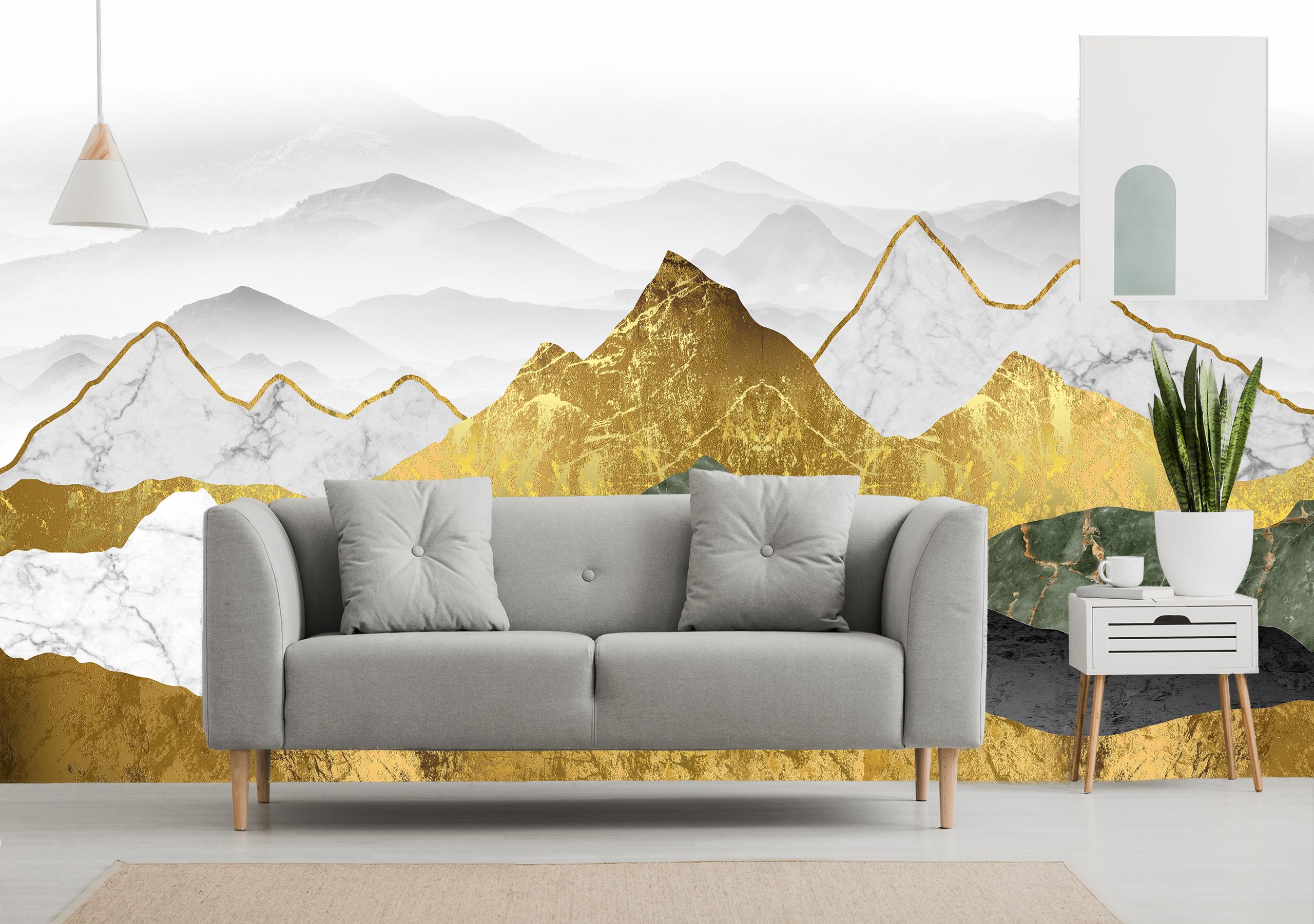 

Виниловые Фотообои Walldeco Золотые горы 380x250 Волокно