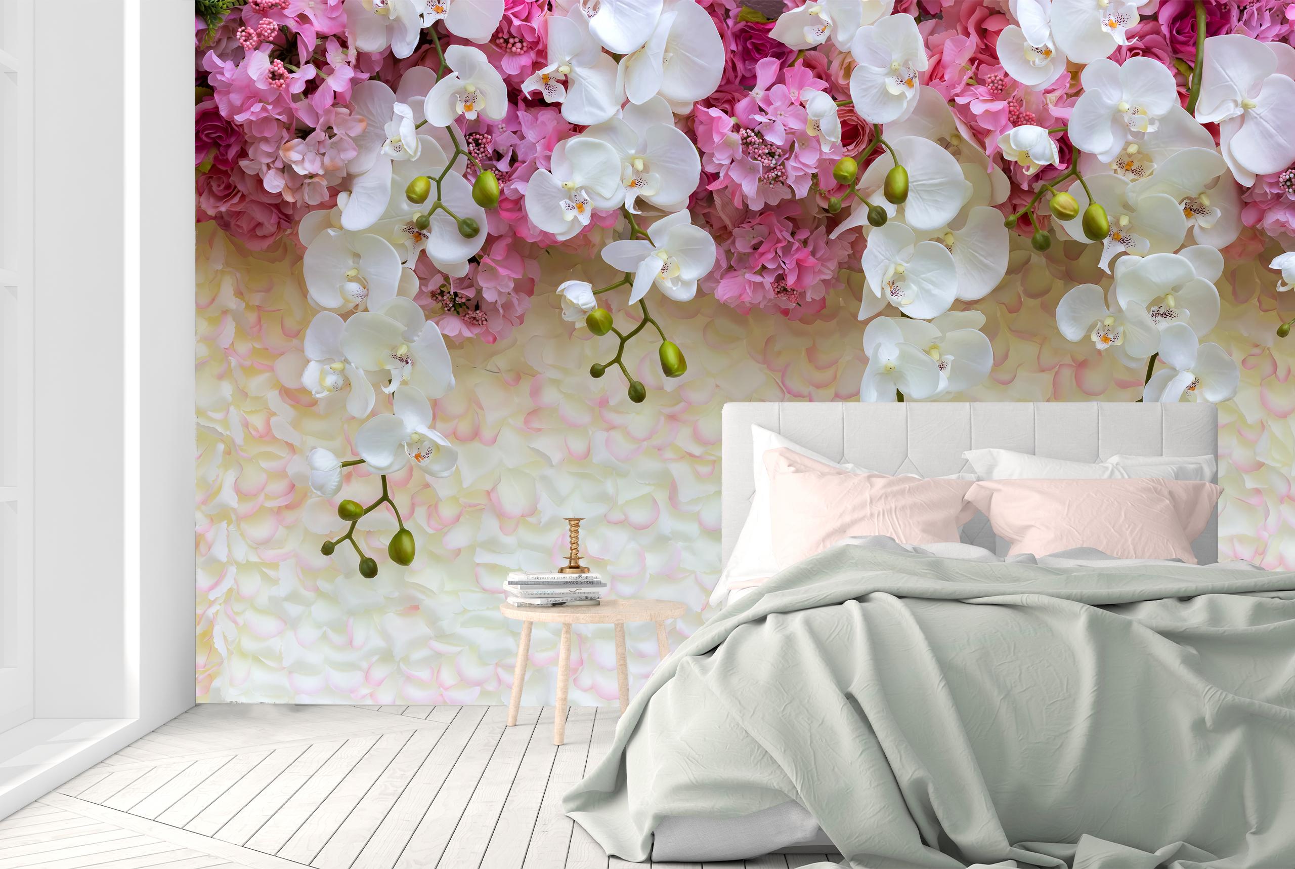 

Бумажные Фотообои Walldeco Орхидеи на стене 475x300 Гладь