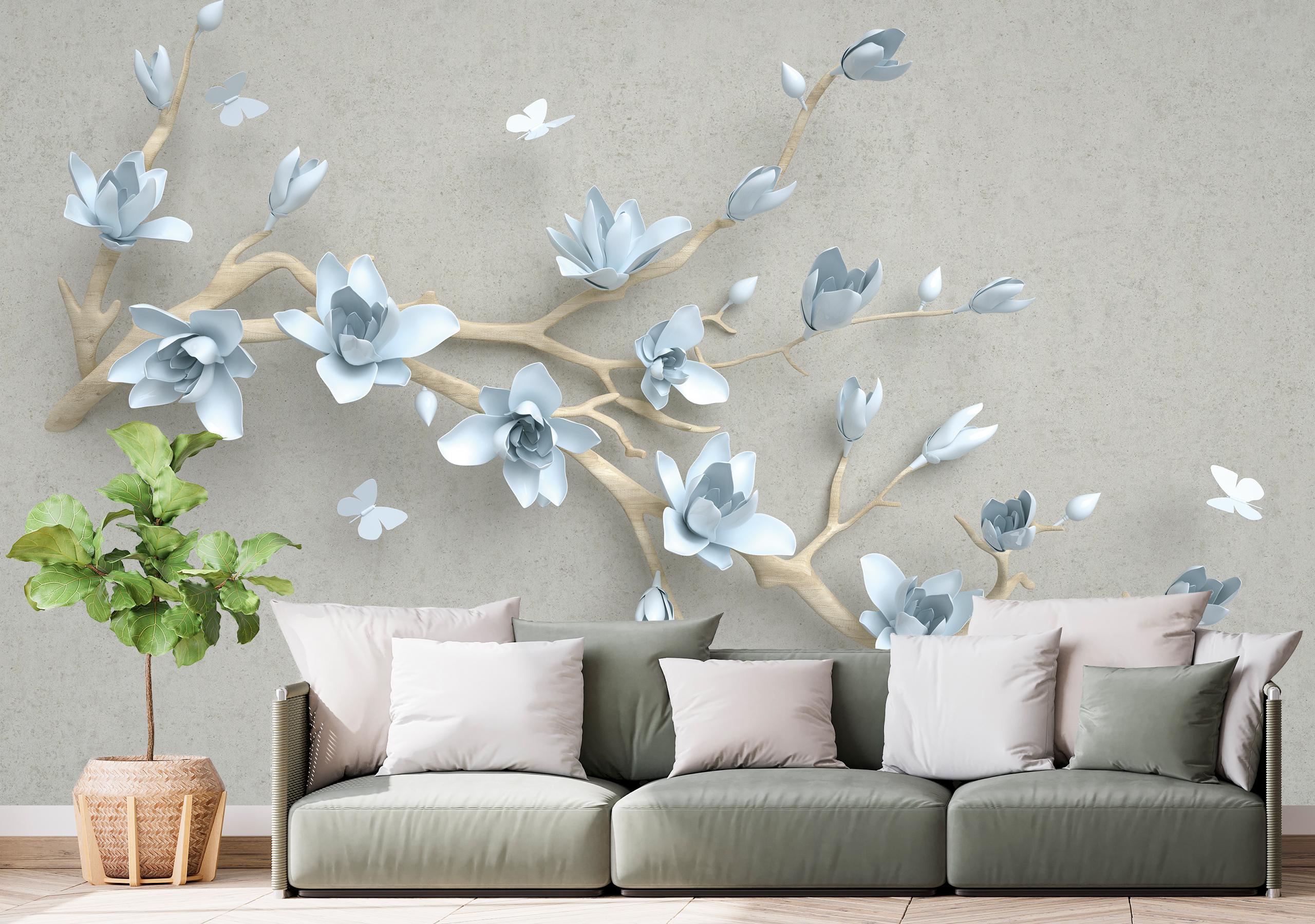 

Виниловые Фотообои Walldeco Нежные цветы 200x130 Диамант