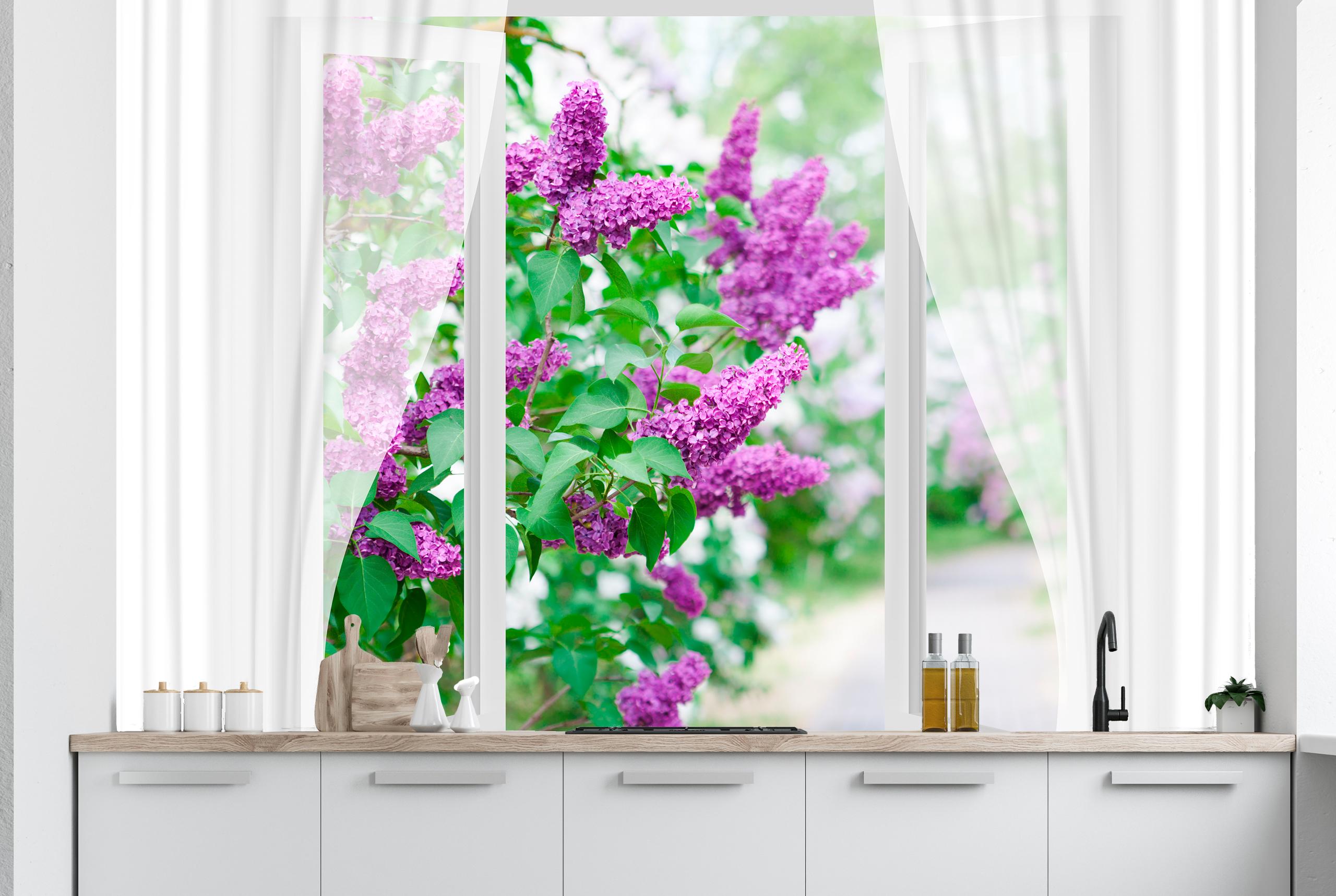 

Виниловые Фотообои Walldeco Сирень за окном 475x300 Фреска