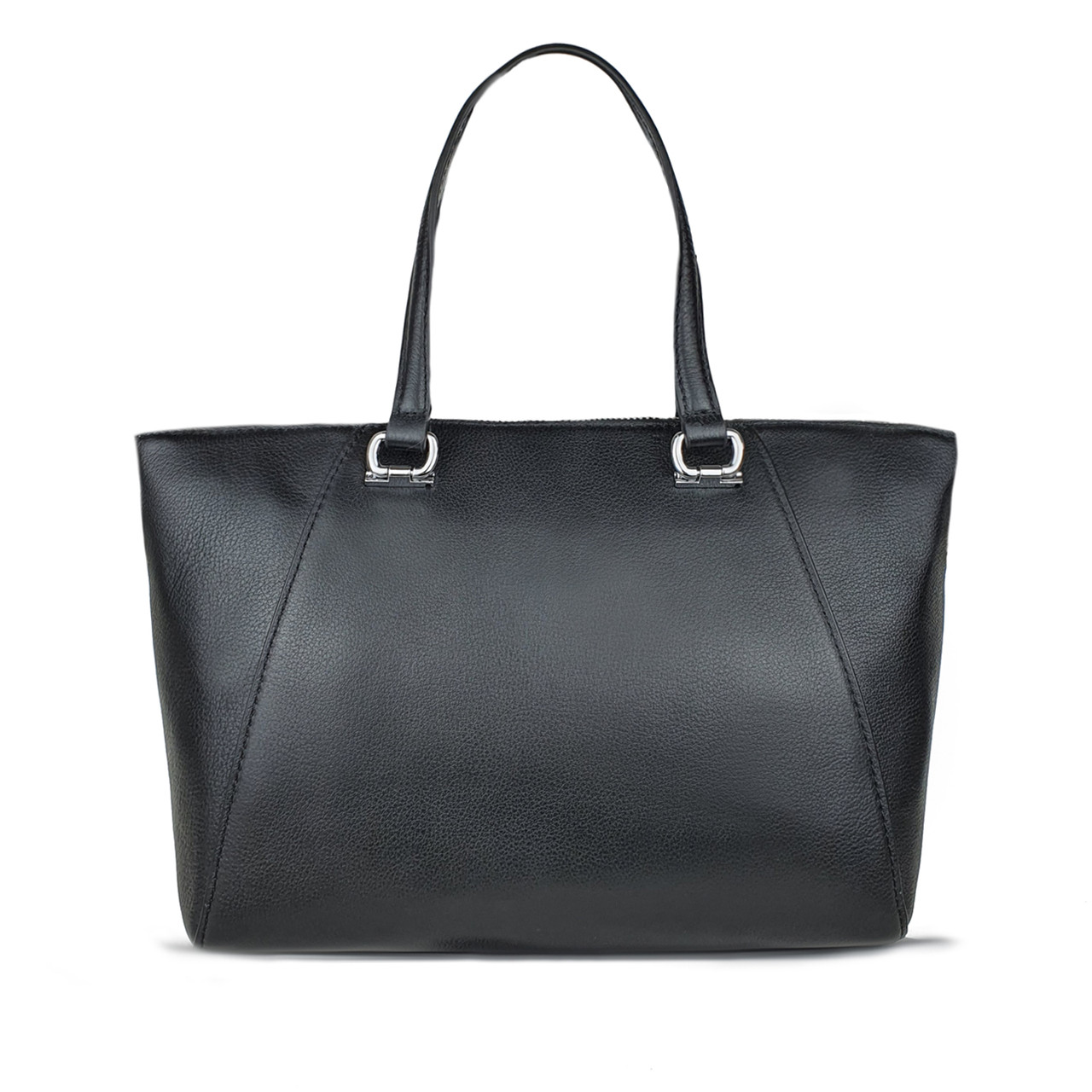 

Сумка женская средняя кожаная черная 22*30*9