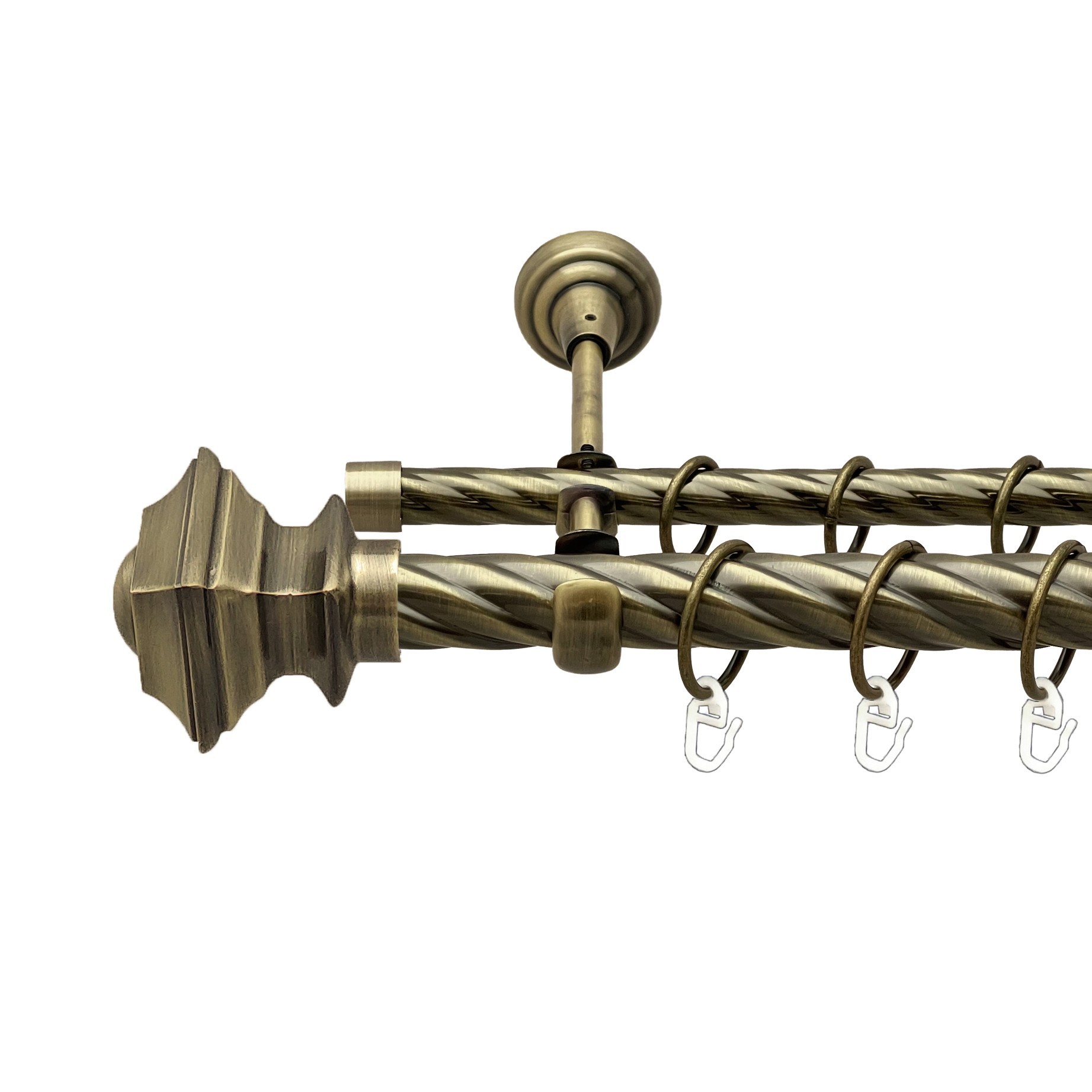 

Карниз Orvit Борджеза металевий дворядний відкритий скручена труба кільце металеве Антик 25\16 мм 200 см (00-00018050)