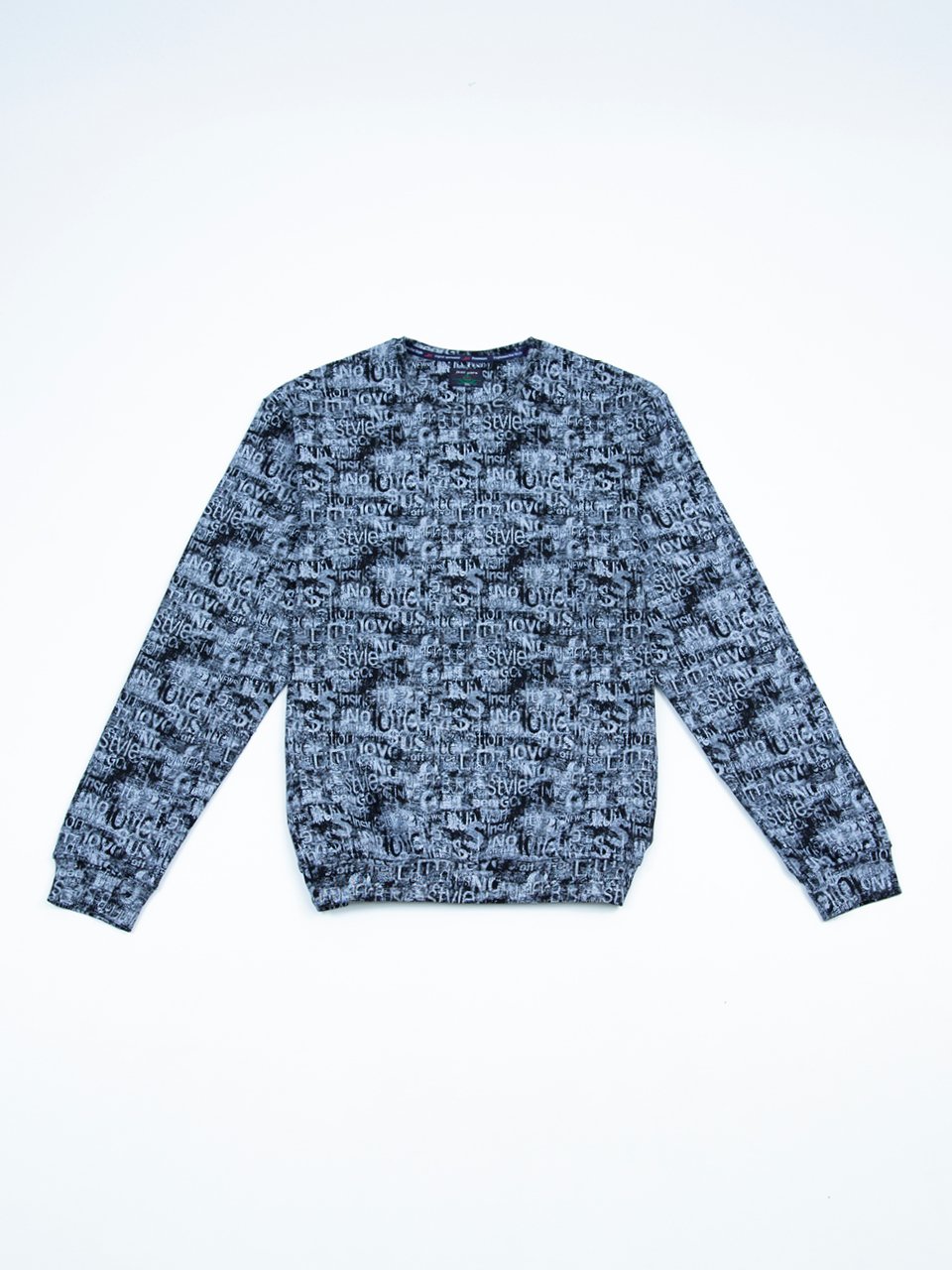 

Свитшот мужской темно-синий с принтом 2-5xl 4511-В-1 2XL