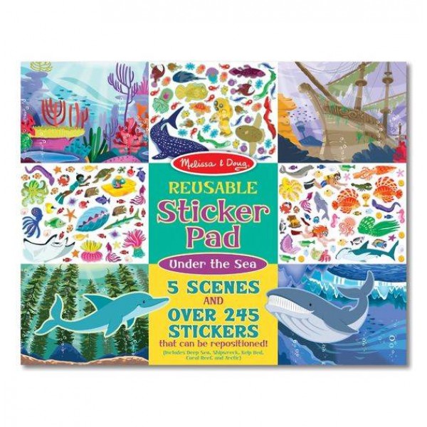 

Набор многоразовых наклеек Под водой Reusable Sticker Pad Under the Sea Melissa & Doug