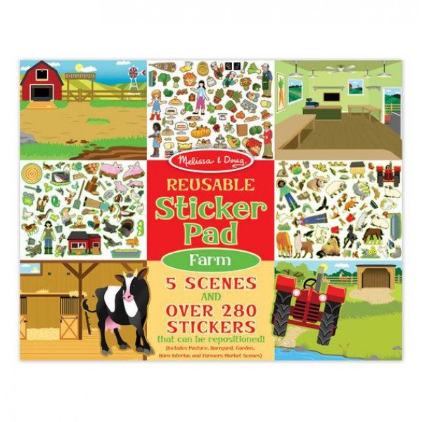 

Набор многоразовых наклеек Ферма Reusable Sticker Pad - Farm Melissa & Doug