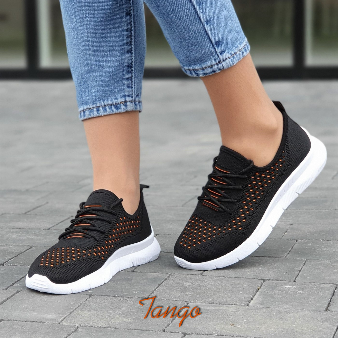 

Кроссовки женские Gipanis 37р Черные летние Код 1733