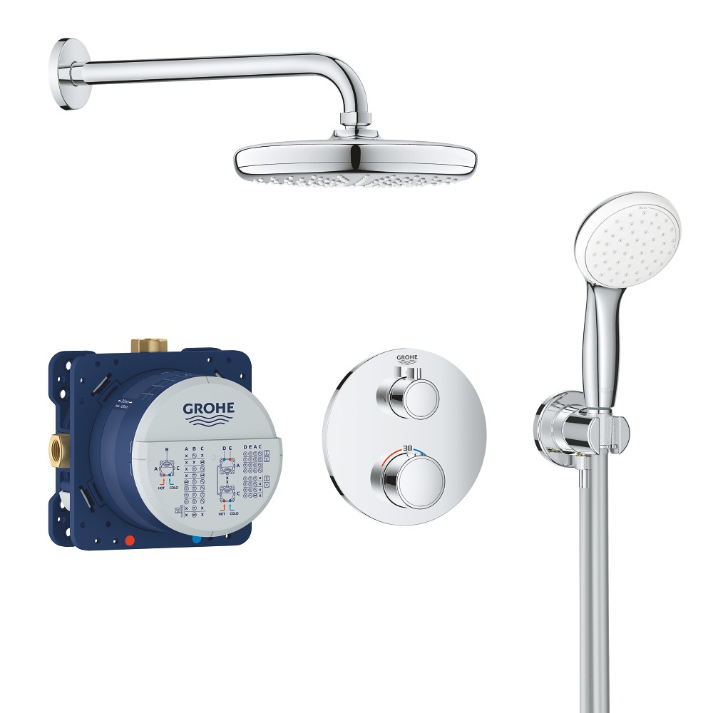 

Душевая система скрытого типа GROHE Grohtherm 34727000 210мм хром латунь 111361