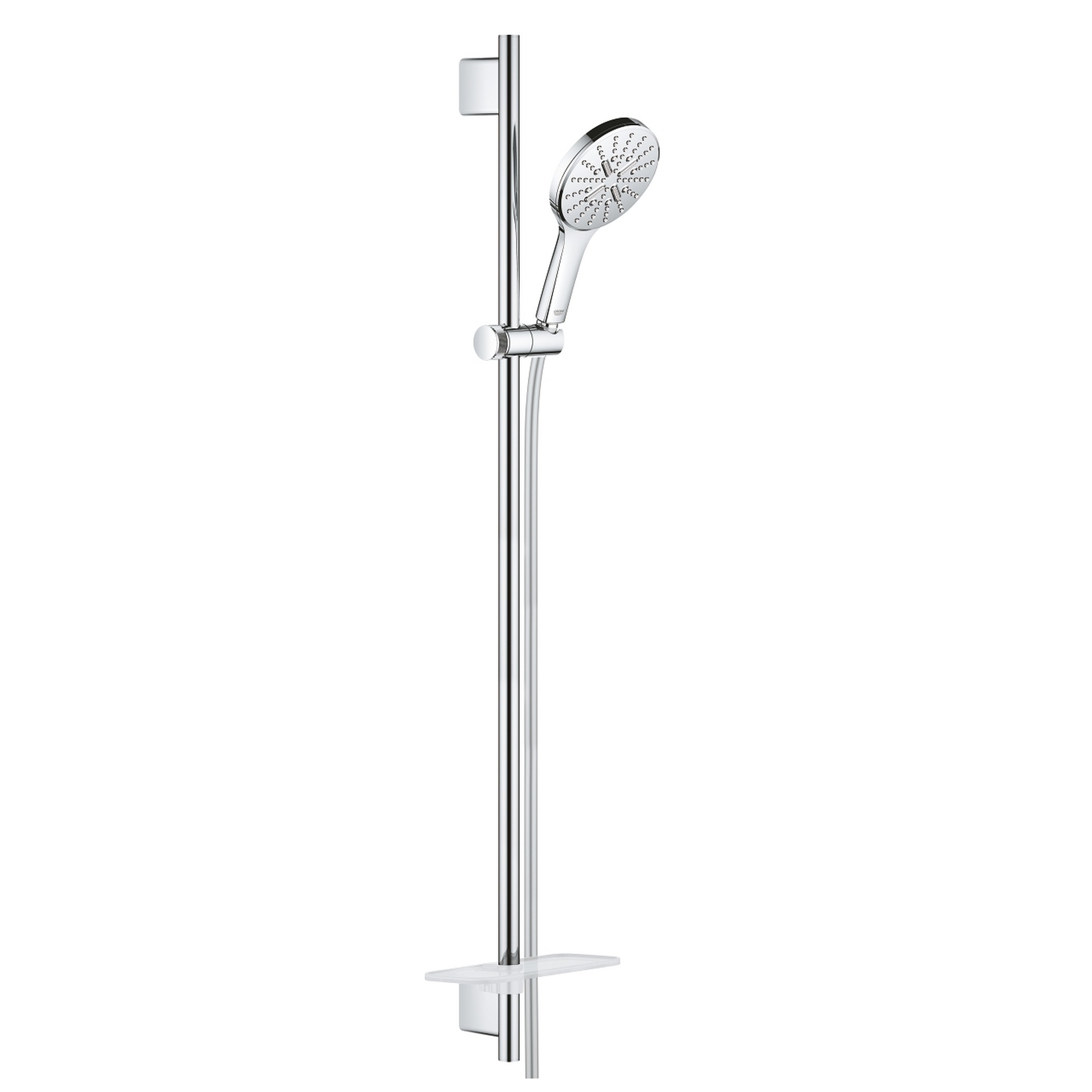 

Душевой набор со стойкой GROHE Rainshower Smartactive 130 со шлангом 1750мм ручной лейкой 130мм хром 26578000