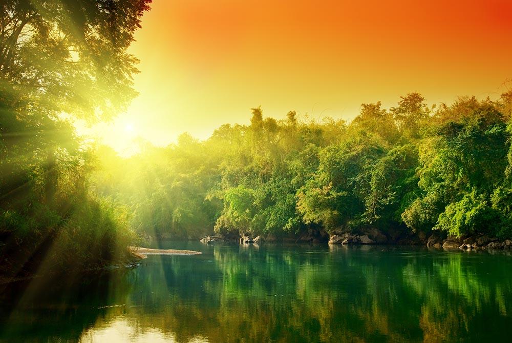 

Картина Арт-Холст Речка №0131 (80x80см)