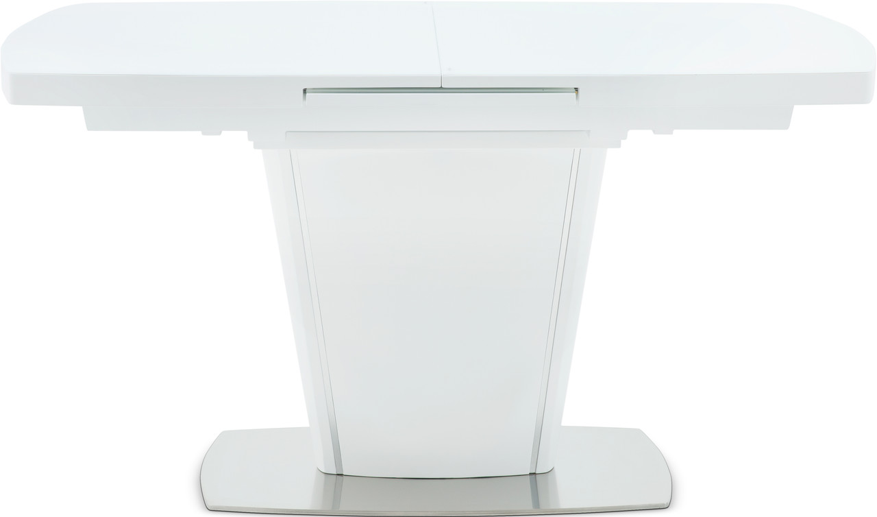 

Стол обеденный раскладной 10-12 мест Ice White satin 180+60 см