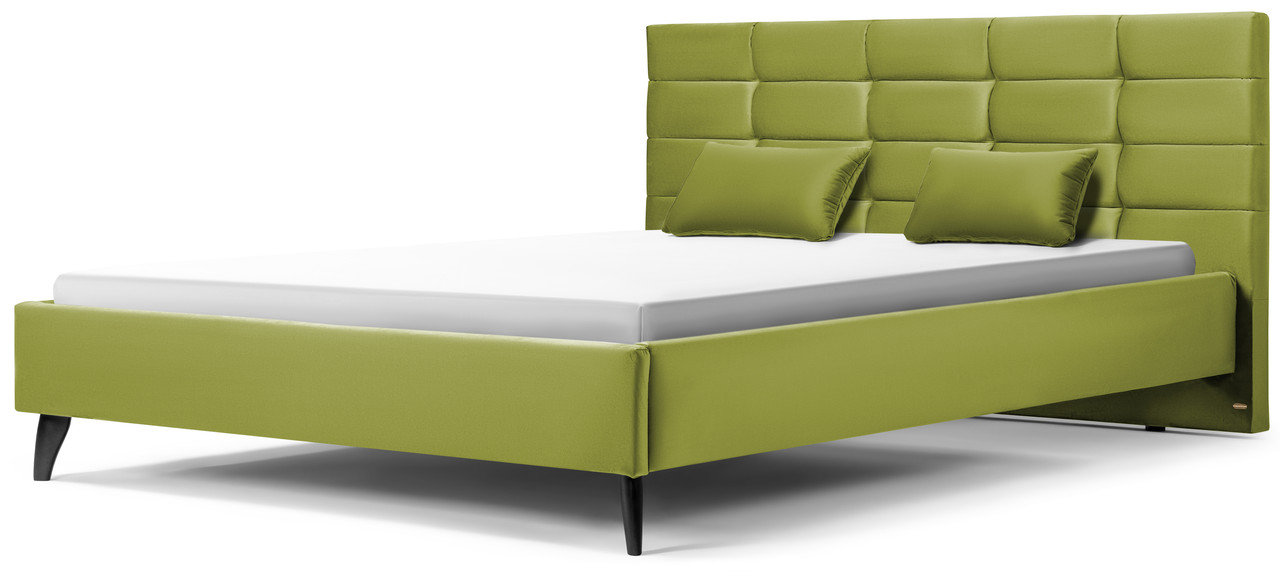 

Кровать двуспальная зеленая c подъемным Carveli Lime velvet 160x200