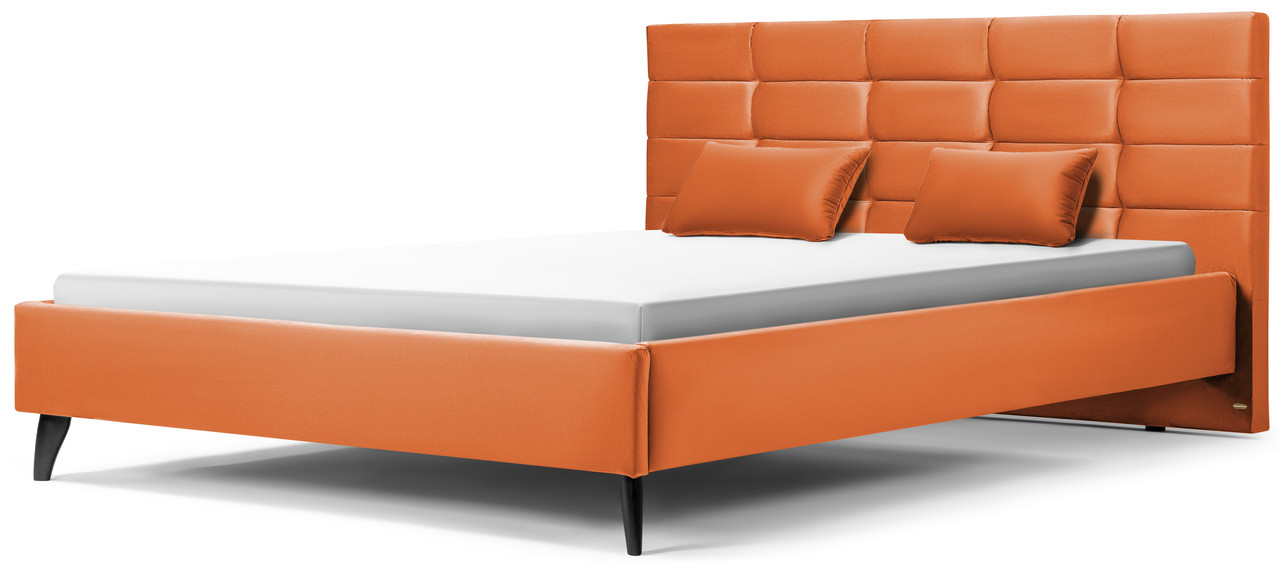 

Кровать двуспальная оранжевая c подъемным Carveli Milana Orange velvet 160x200