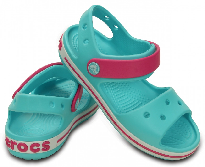 

Детские сандалии Crocs Crocband Sandal Kids р 30 морская волна/темно -розовый 12856