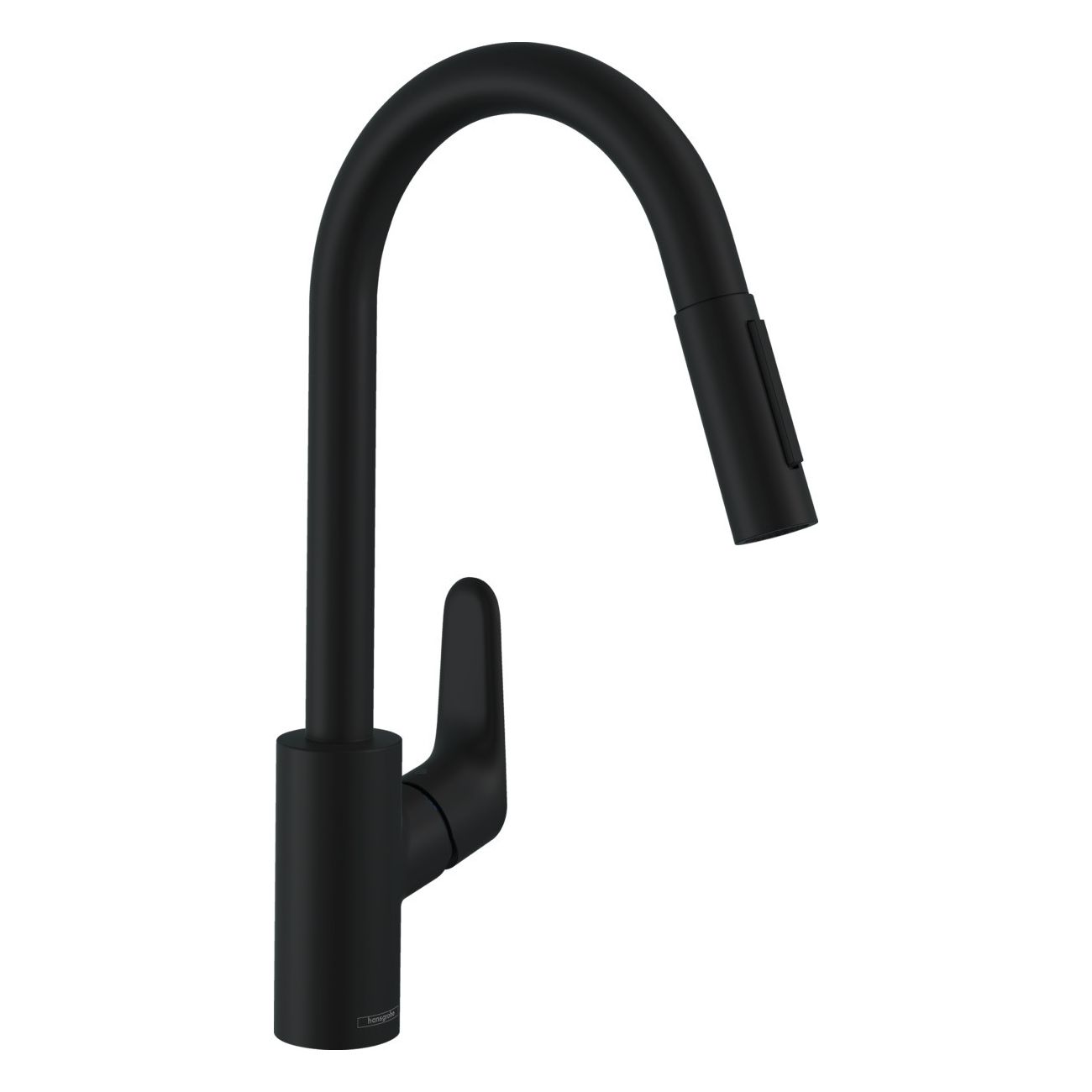 

Кран на кухню с душевой лейкой HANSGROHE FOCUS черный латунь 31815670