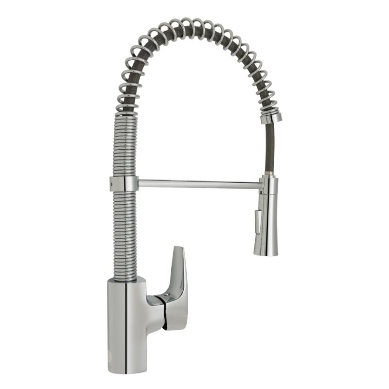 

Кран на кухню однорукояточный с гибким шлангом Q-TAP Optima хром латунь QTOPTCRM 013