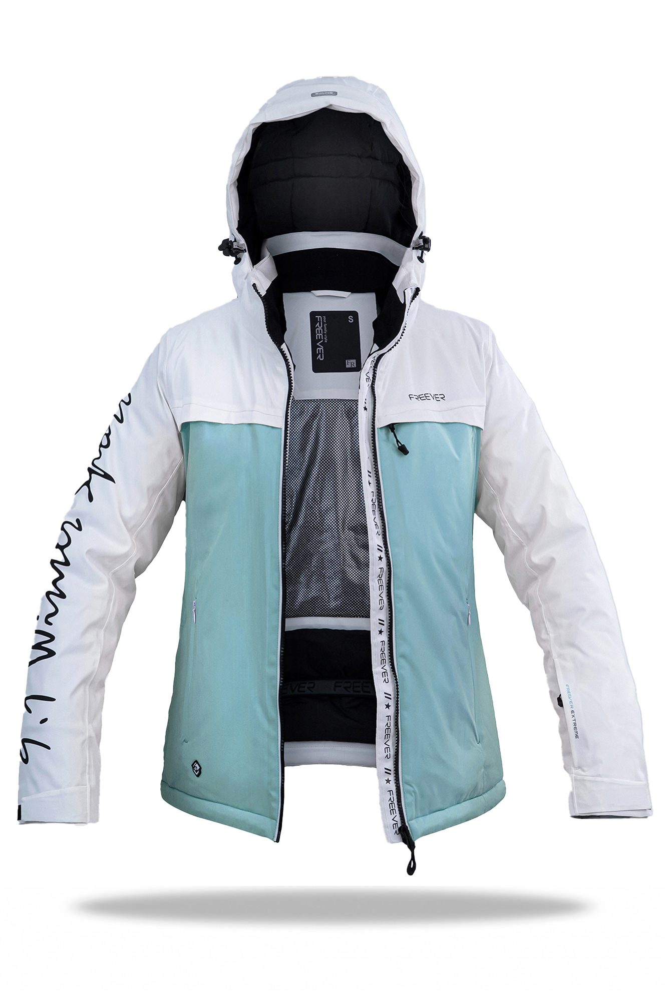 

Горнолыжная куртка женская Freever WF 21714 мятная 4XL