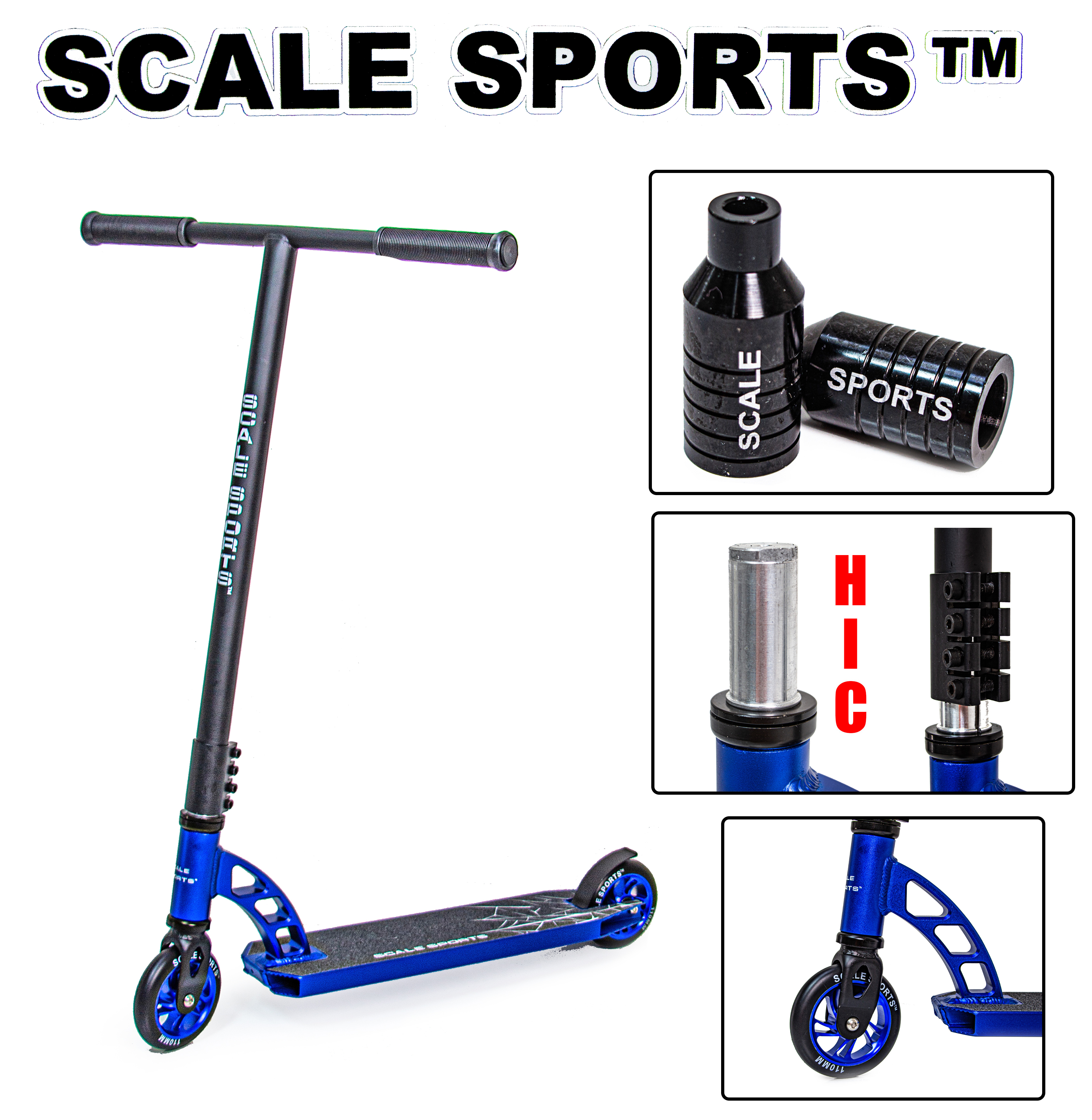 

Трюковый самокат Scale Sports Phantom 110 mm Синий