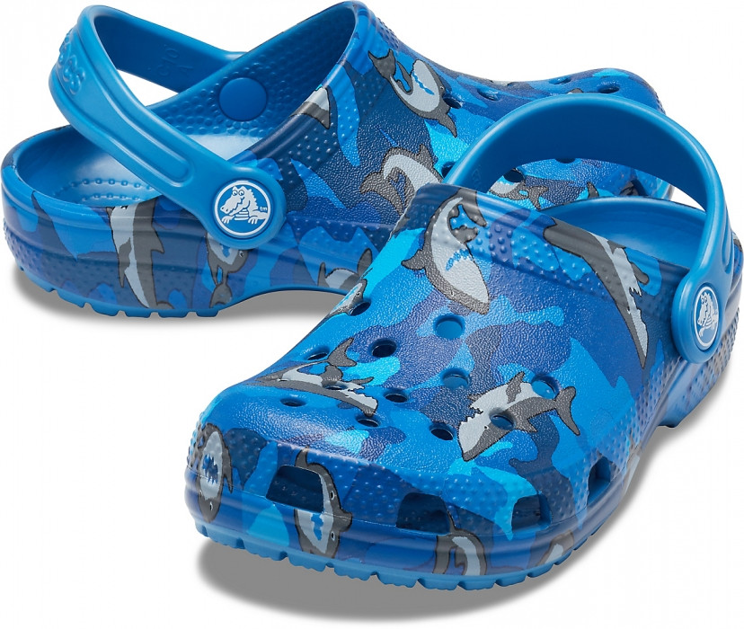 

Детские сабо Crocs Preschool Classic Shark Clog 26 Синий/голубой 206147