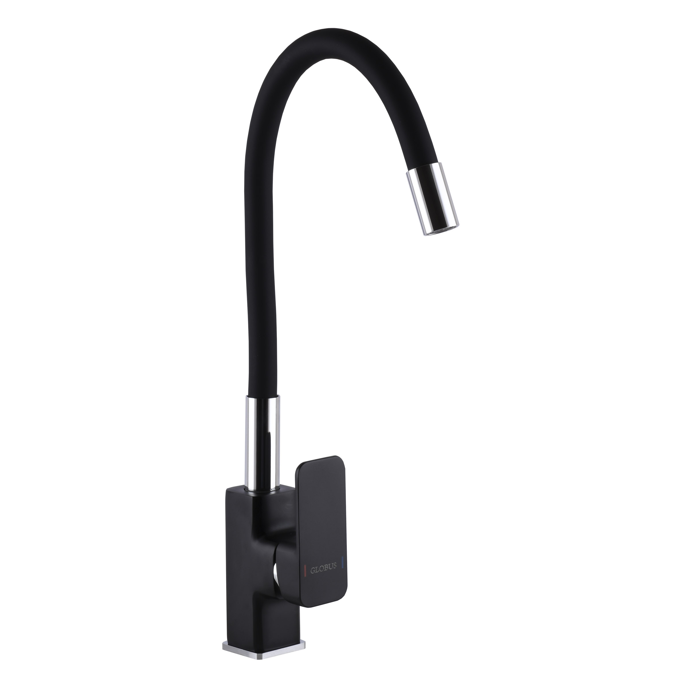 

Cмеситель на кухню однозахватный гибкий GLOBUS LUX Milano GLM-203LR-10-BB черный латунь 000021852