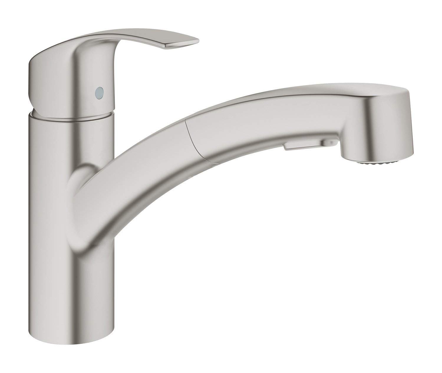 

Cмеситель на кухню с выдвижным шлангом GROHE Eurosmart сатин латунь 30305DC0