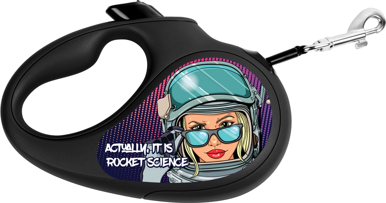 

Поводок-рулетка для собак WAUDOG R-leash, рисунок "Космос. Ракетостроение", светоотражающая лента, XS, до 12 кг, 3 м, Черный (8123-0124-01Collar)