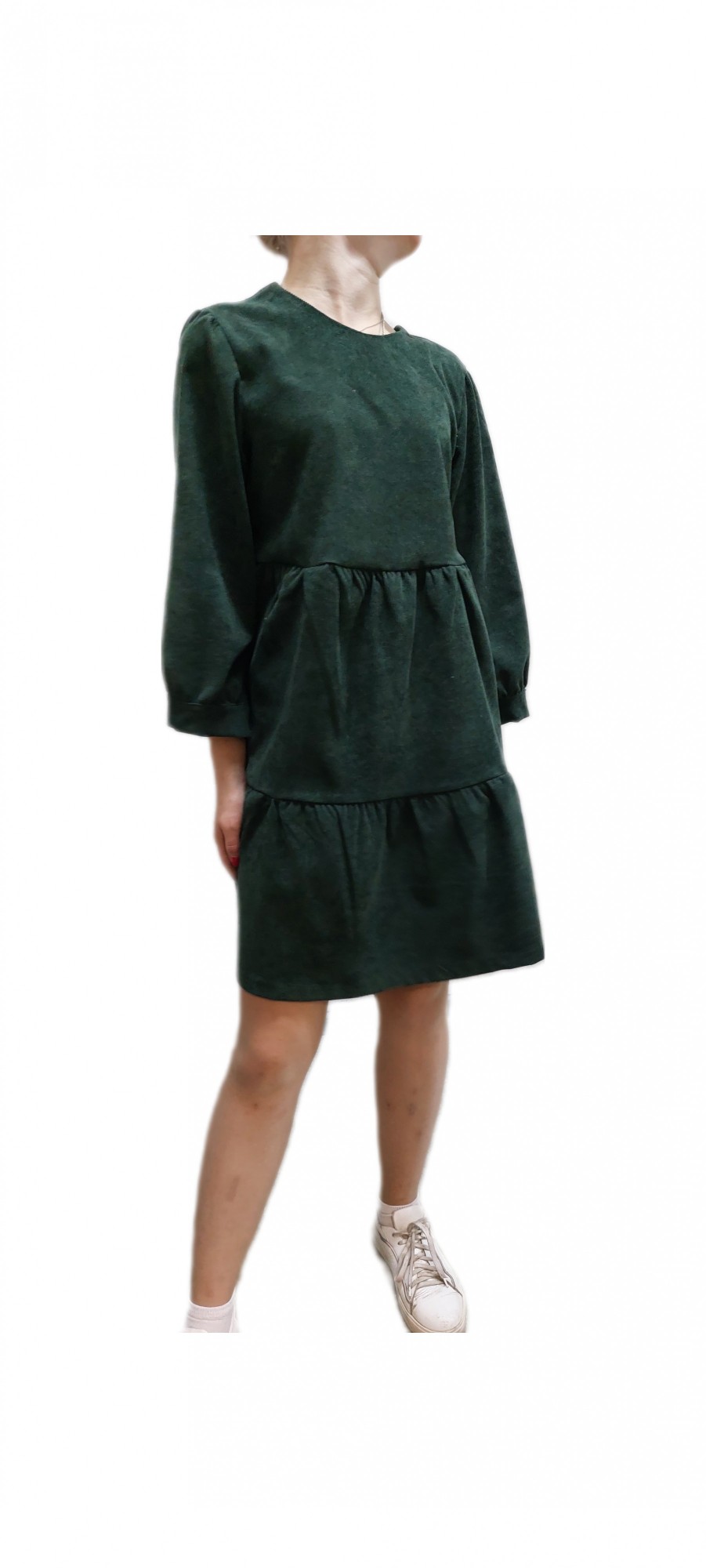 

Платье с оборками Nadin C1604  Зеленый хаки, Платье с оборками Nadin C1604 S Зеленый хаки