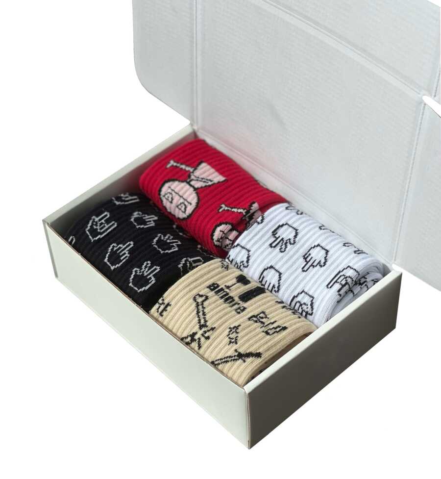 

Набір від 1and1 з 4 пар All fingers, Набір від 1and1 з 4 пар All fingers - 36-39 (S)