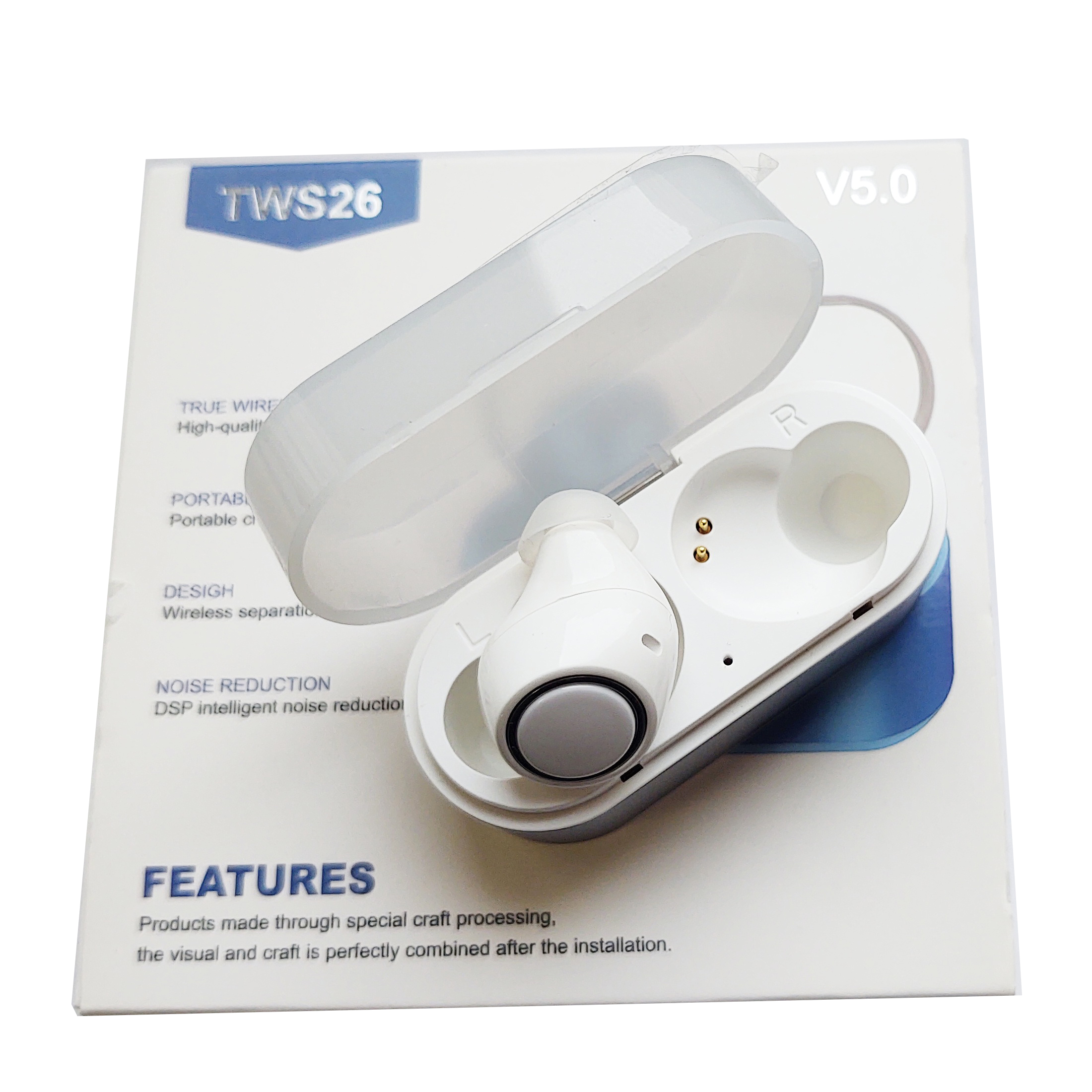 

Беспроводной наушник Bluetooth Alitek TWS-26 White Single (88239y)