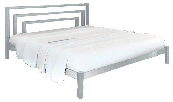 

Полуторная кровать Метакам Brio-1 металлическая 200x120 см Алюминиевая