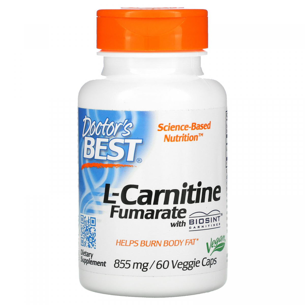 

Л-карнитин фумарат Doctor's Best (L-Carnitine Fumarate) 855 мг 60 капсул