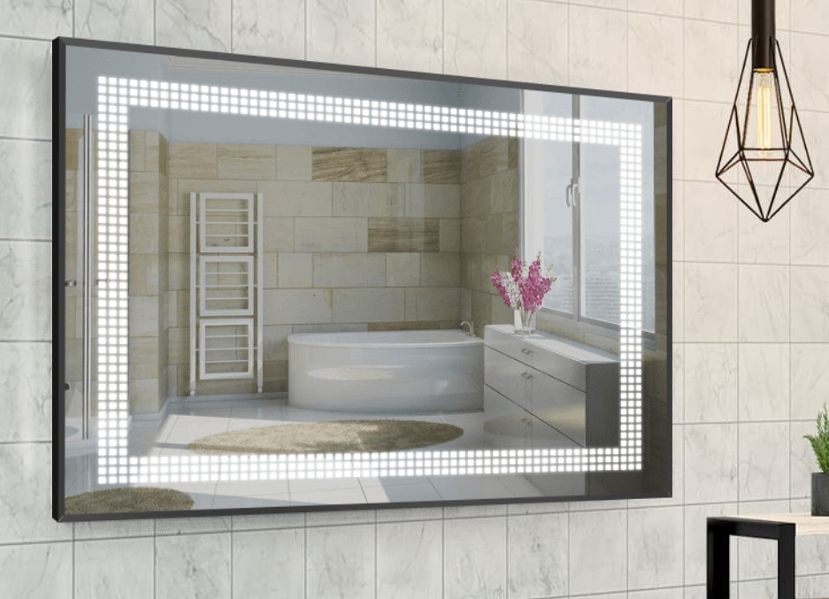 

Зеркало в алюминиевой раме c LED подсветкой Smart Mirror сенсорное Pavia-R 90 x 90 см