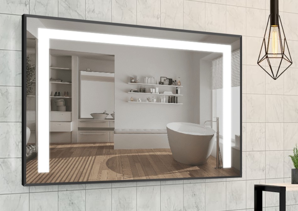 

Зеркало в алюминиевой раме c LED подсветкой Smart Mirror сенсорное Piacenza-R 100 x 140 см Прямоугольное