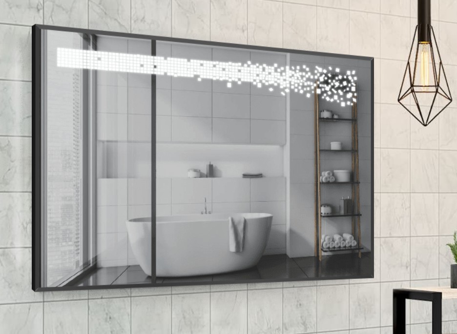 

Зеркало в алюминиевой раме c LED подсветкой Smart Mirror сенсорное Salerno-R 90 x 90 см