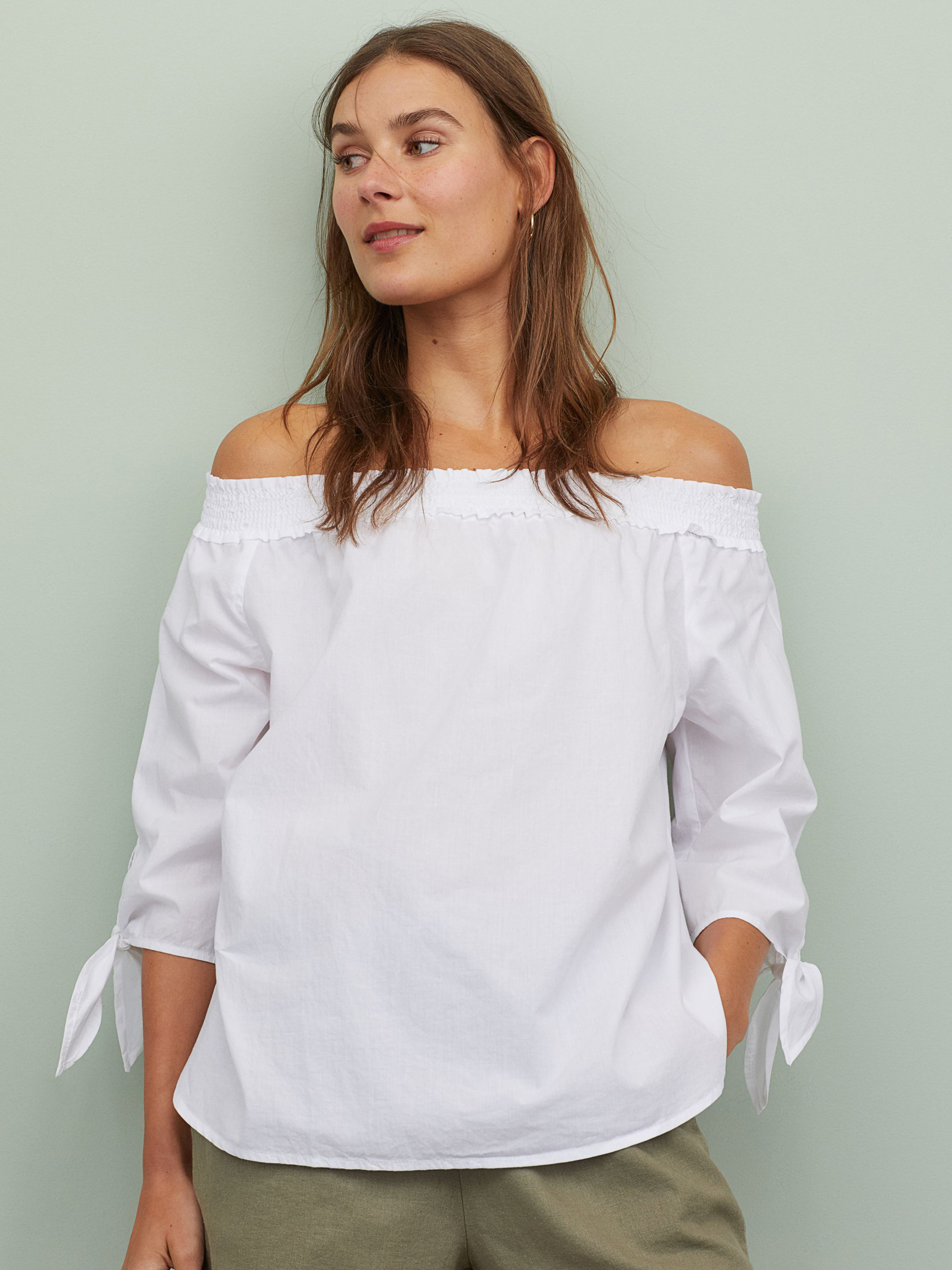 

Блузка H&M 6906449  Белая, Блузка H&M 6906449 40 Белая