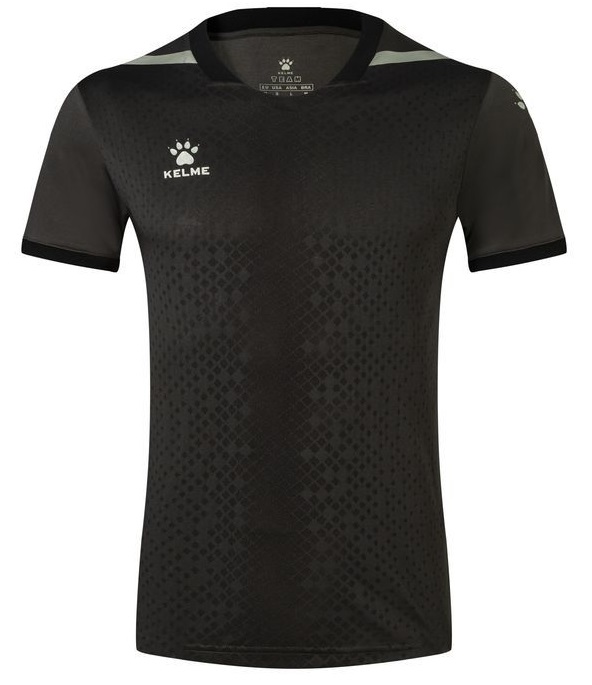 

Футболка Kelme SHORT SLEEVE FOOTBALL JERSEY серо-черная L 3801170.9201
