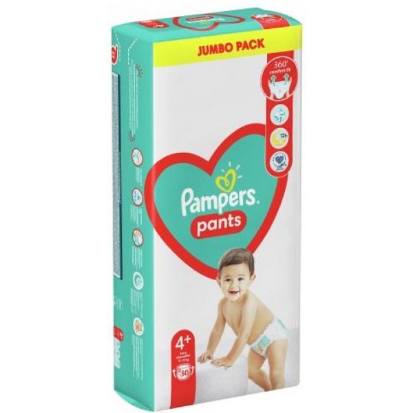 

Подгузник Pampers трусики Pants Maxi Plus Размер 4+ (9-15 кг), 50 шт